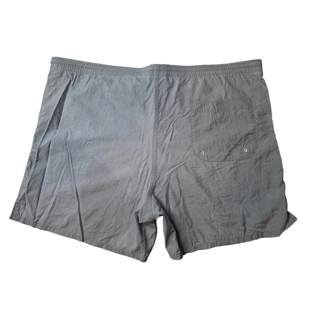Columbia Swim Trunks Mens L Blue AM4022 Solid Nylon Mesh Lined Pockets Shorts